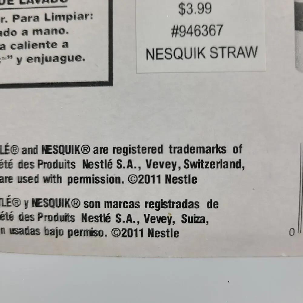 Nestle Nesquik Sip‎ 'R Eyes Drinking Straw Glasses Red Brand New